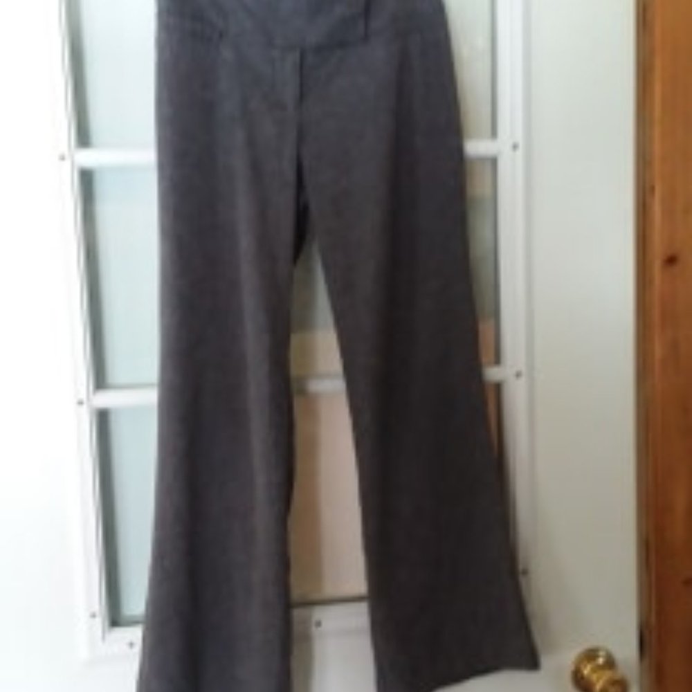Sz 0 Maurices Gray Wide Leg Dress Slacks VGC